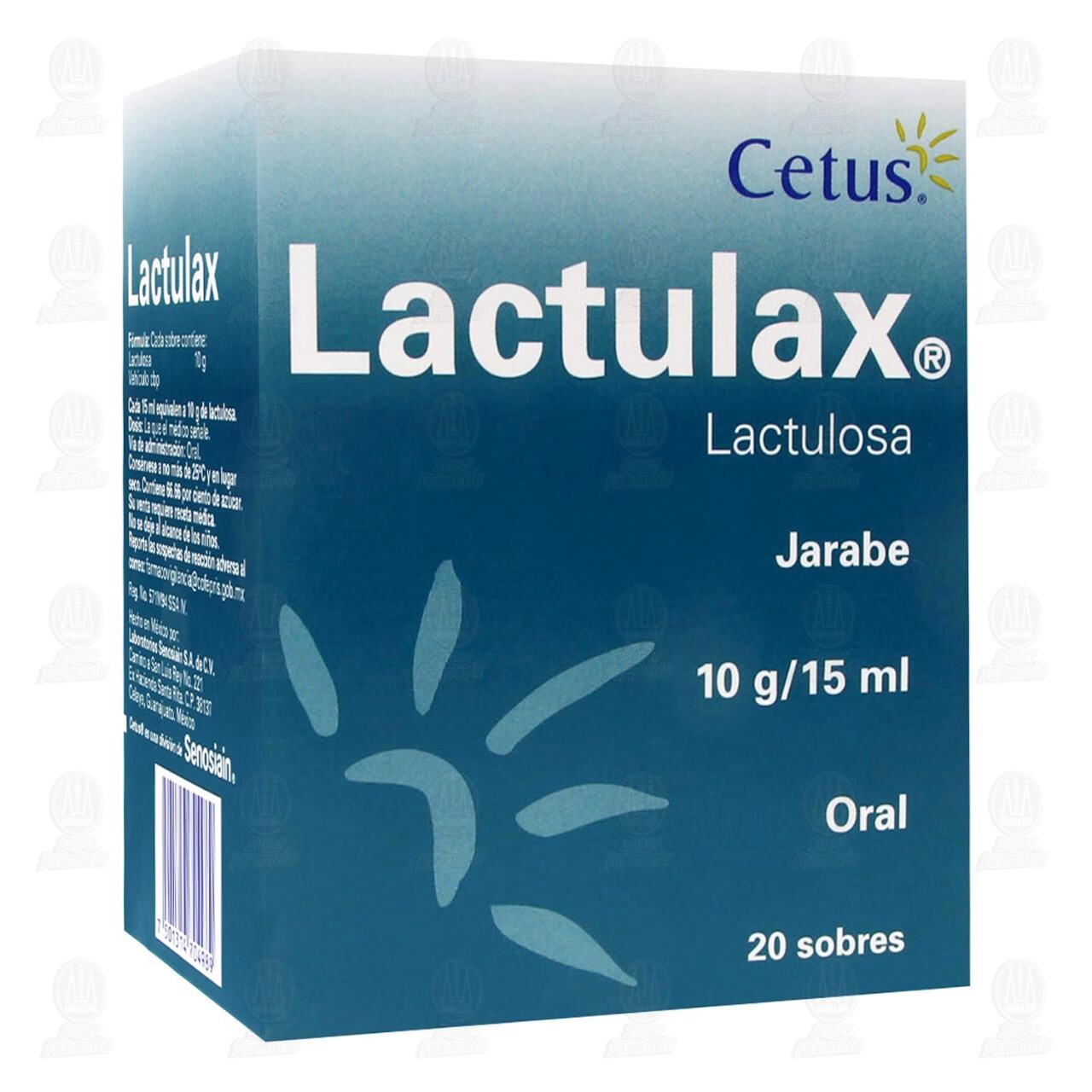 Lactulax 10gr/15ml Jarabe, 20 Sobres. image number 0