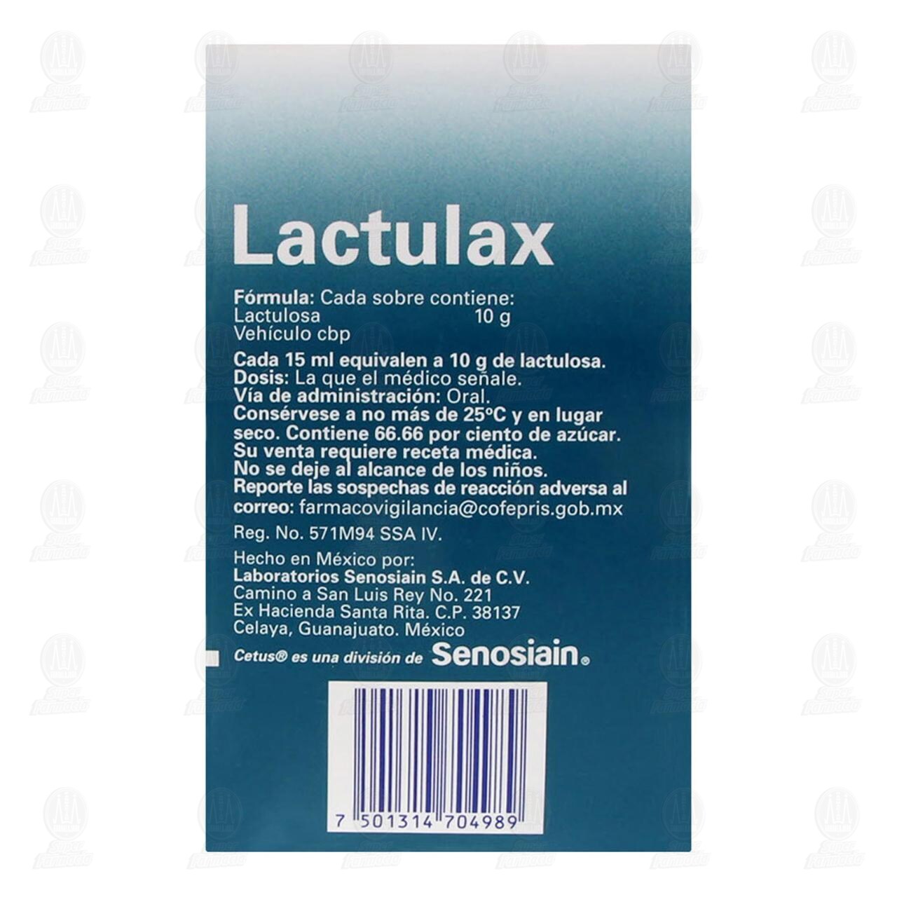 Lactulax 10gr/15ml Jarabe, 20 Sobres. image number 2