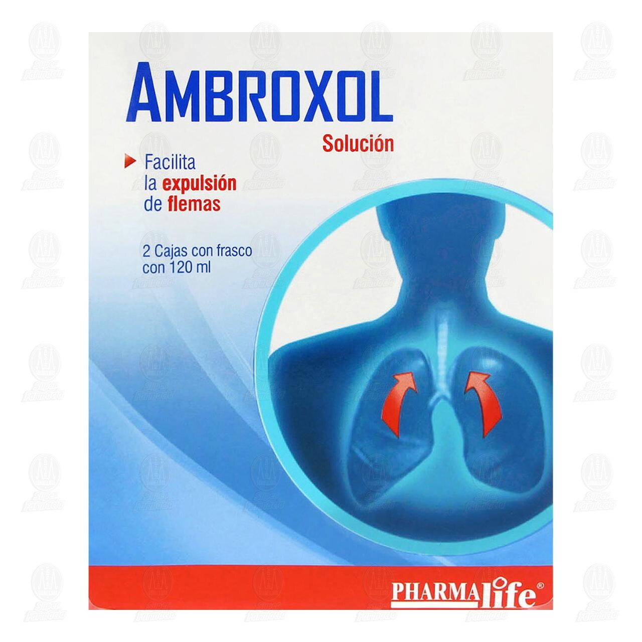 Ambroxol Soluci&oacute;n 2 Cajas con Frasco, 120ml c/u Pharmalife. image number 1