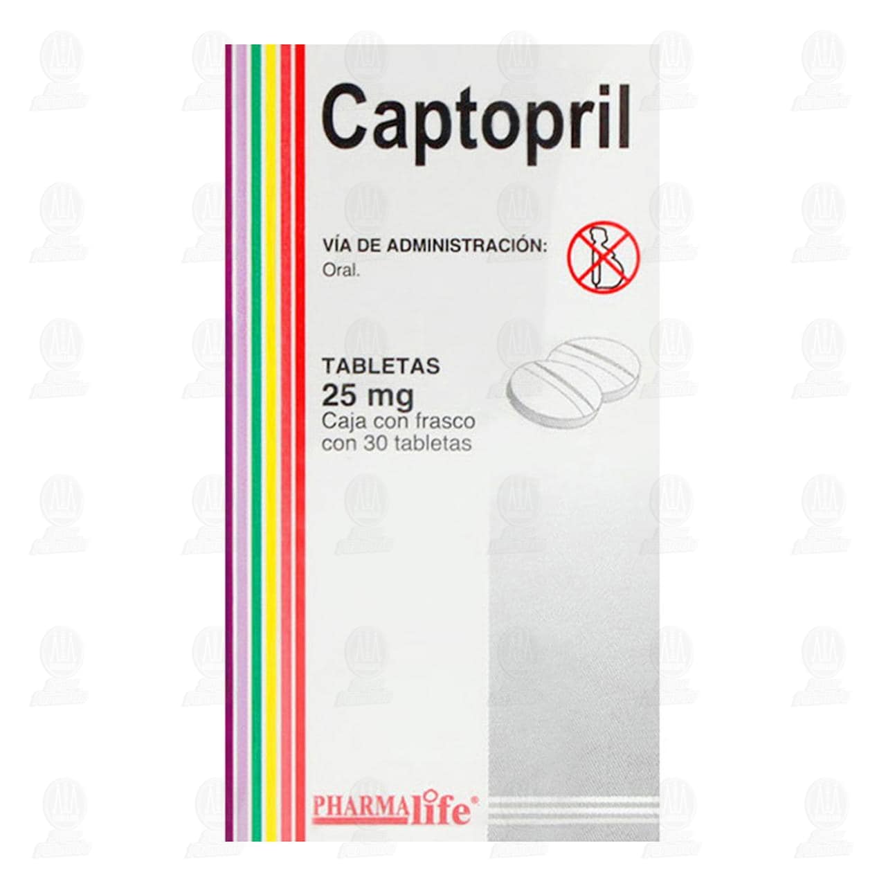 Pack Captopril 25 mg, 3 Cajas con 30 Tabletas c/u Pharmalife. image number 2