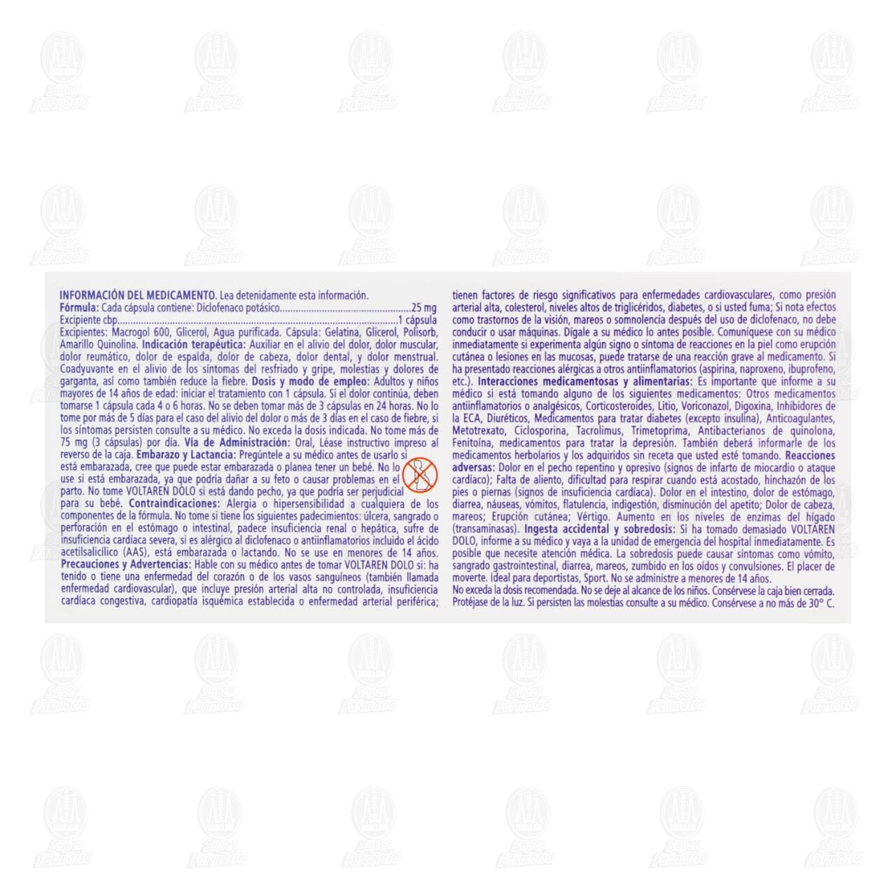 Voltaren Dolo 25 mg, 20 C&aacute;psulas. image number 2