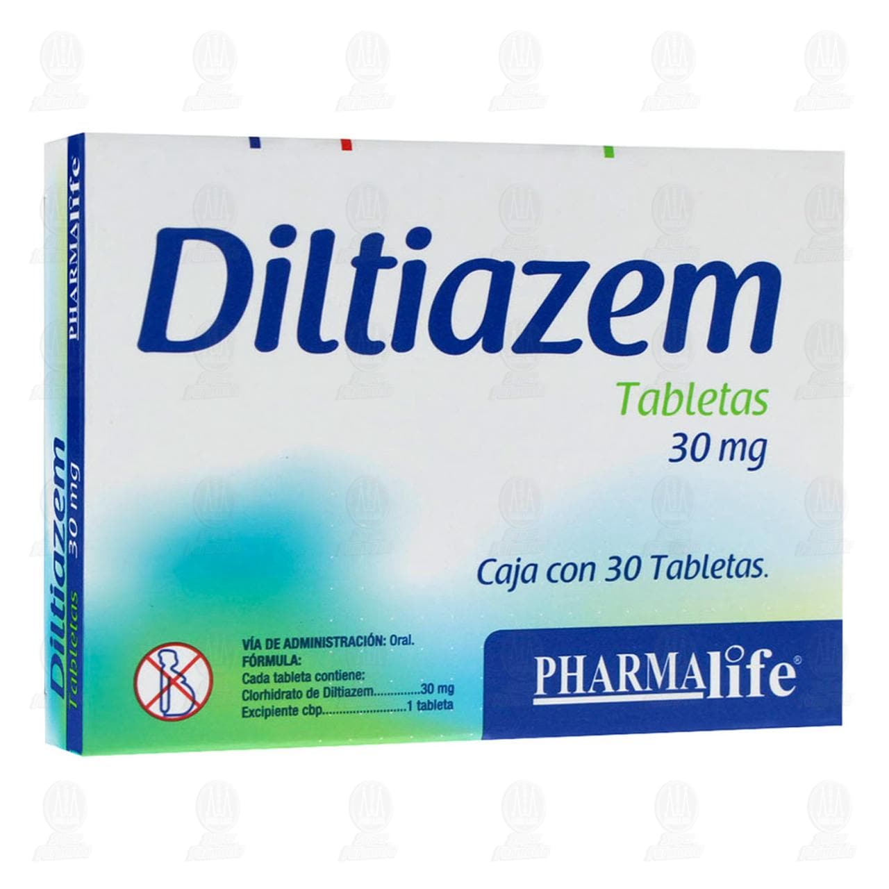 Diltiazem 30 mg, 30 Tabletas Pharmalife. image number 0