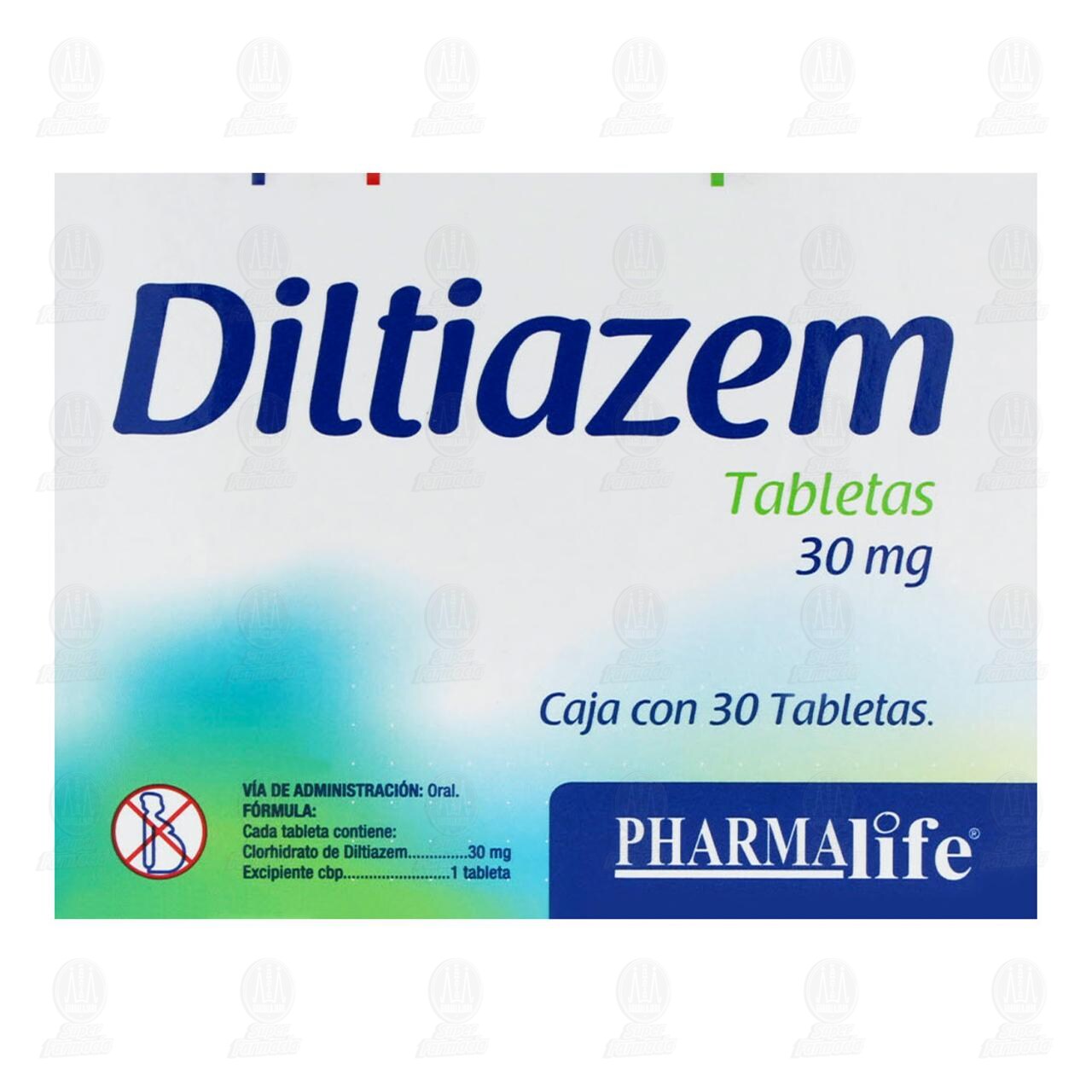 Diltiazem 30 mg, 30 Tabletas Pharmalife. image number 1