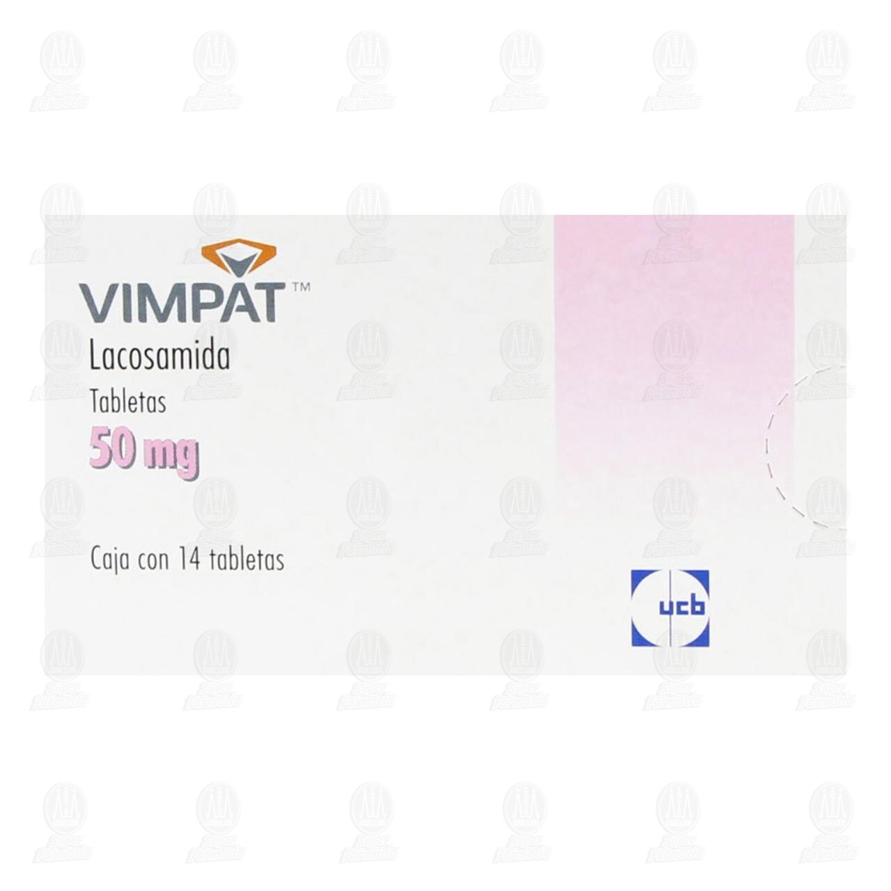 Vimpat 50 mg, 14 Tabletas. image number 1