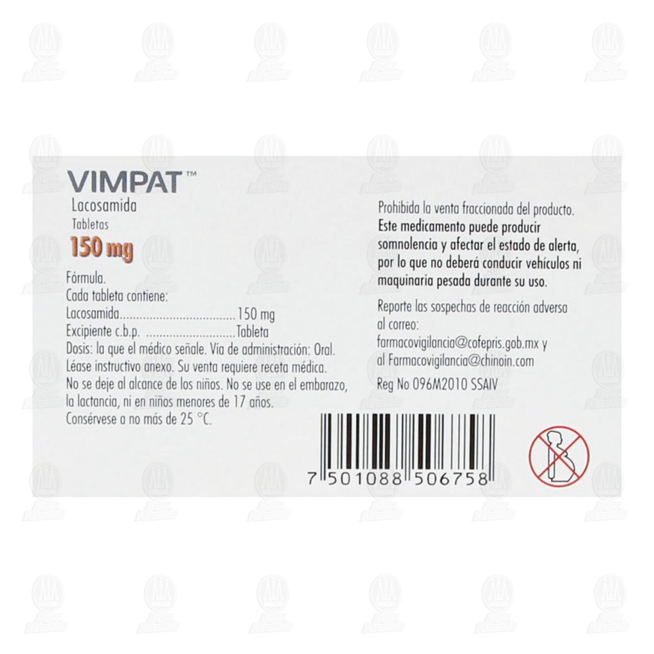 Vimpat 150 mg, 28 Tabletas. image number 2
