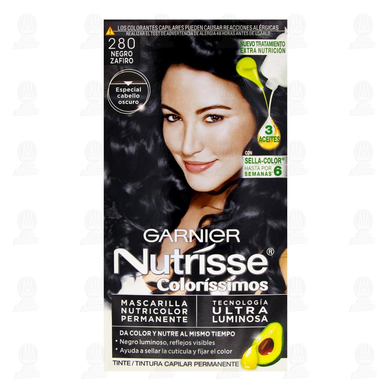 Tinte Garnier Nutrisse Color&iacute;ssimos Color Negro Zafiro (280), 1 pz. image number 1