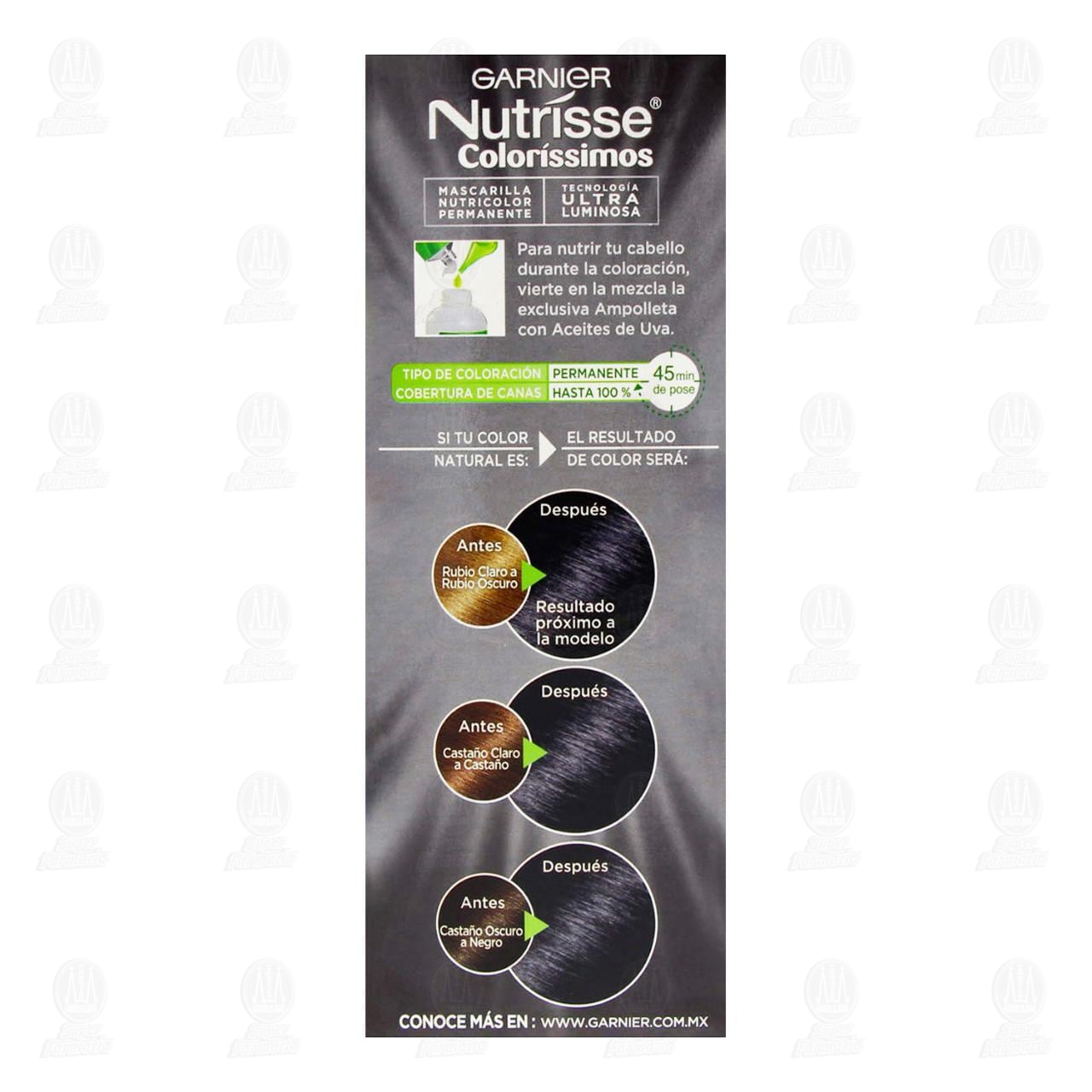 Tinte Garnier Nutrisse Color&iacute;ssimos Color Negro Zafiro (280), 1 pz. image number 2