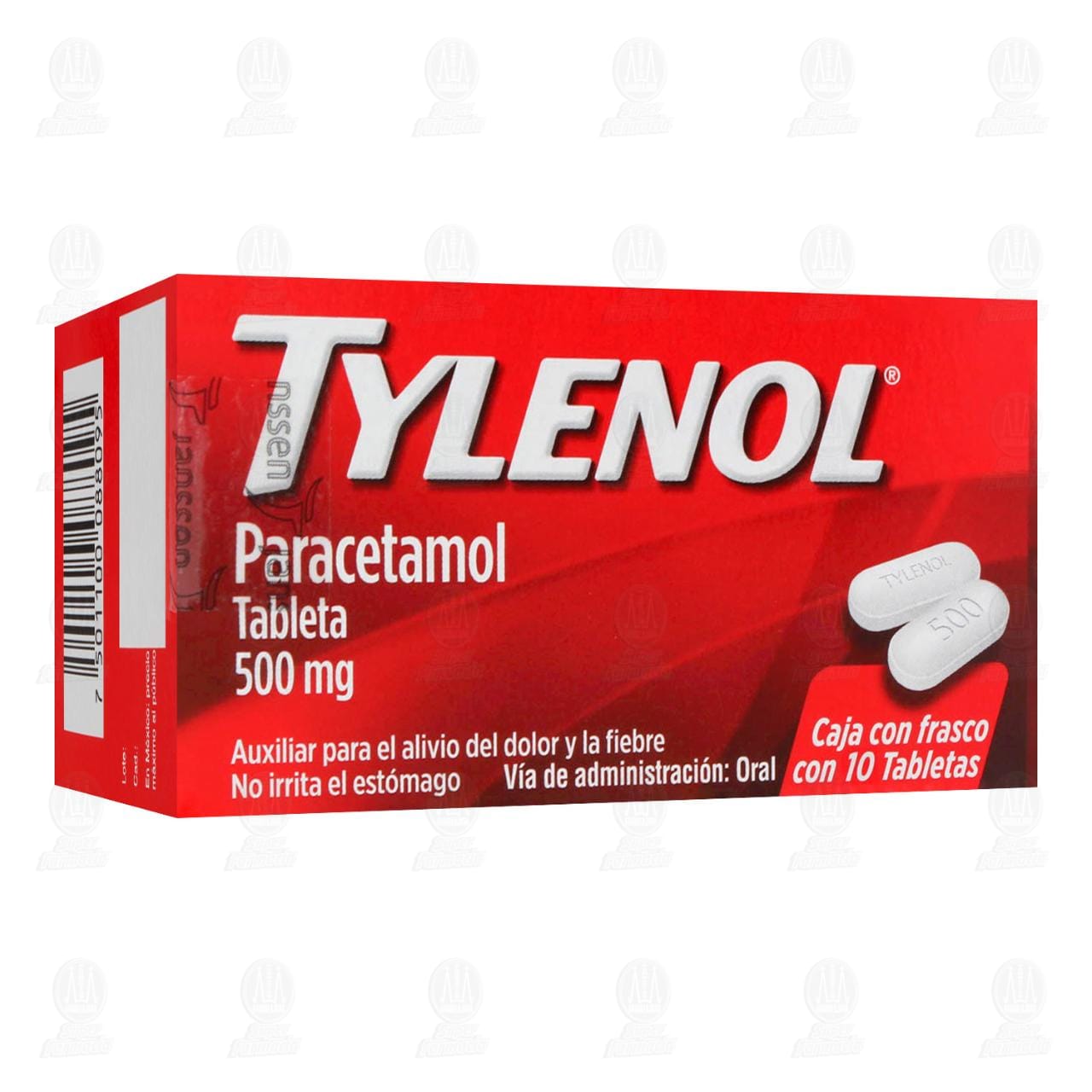 Tylenol 500 mg, 10 Tabletas. image number 0