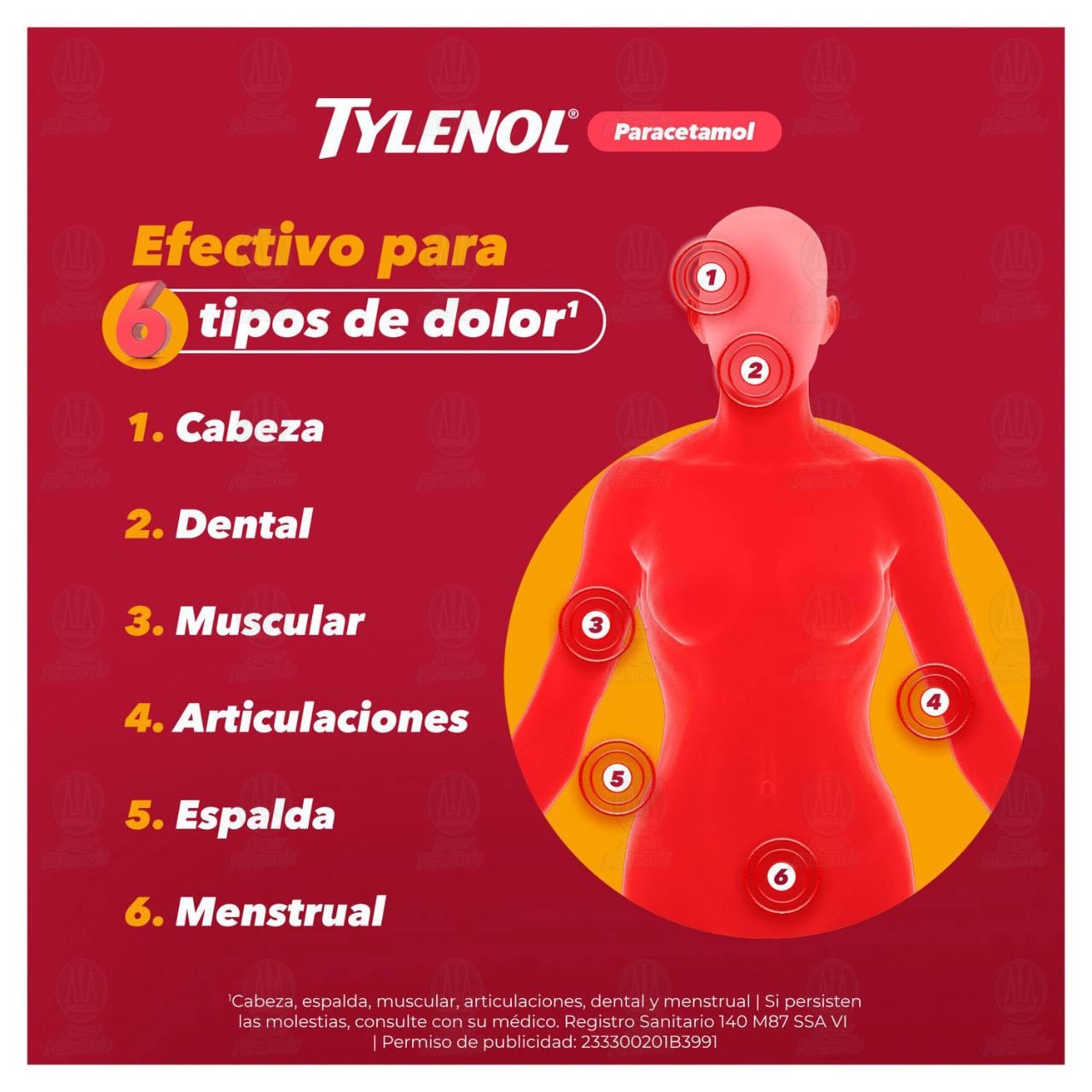 Tylenol 500 mg, 10 Tabletas. image number 4