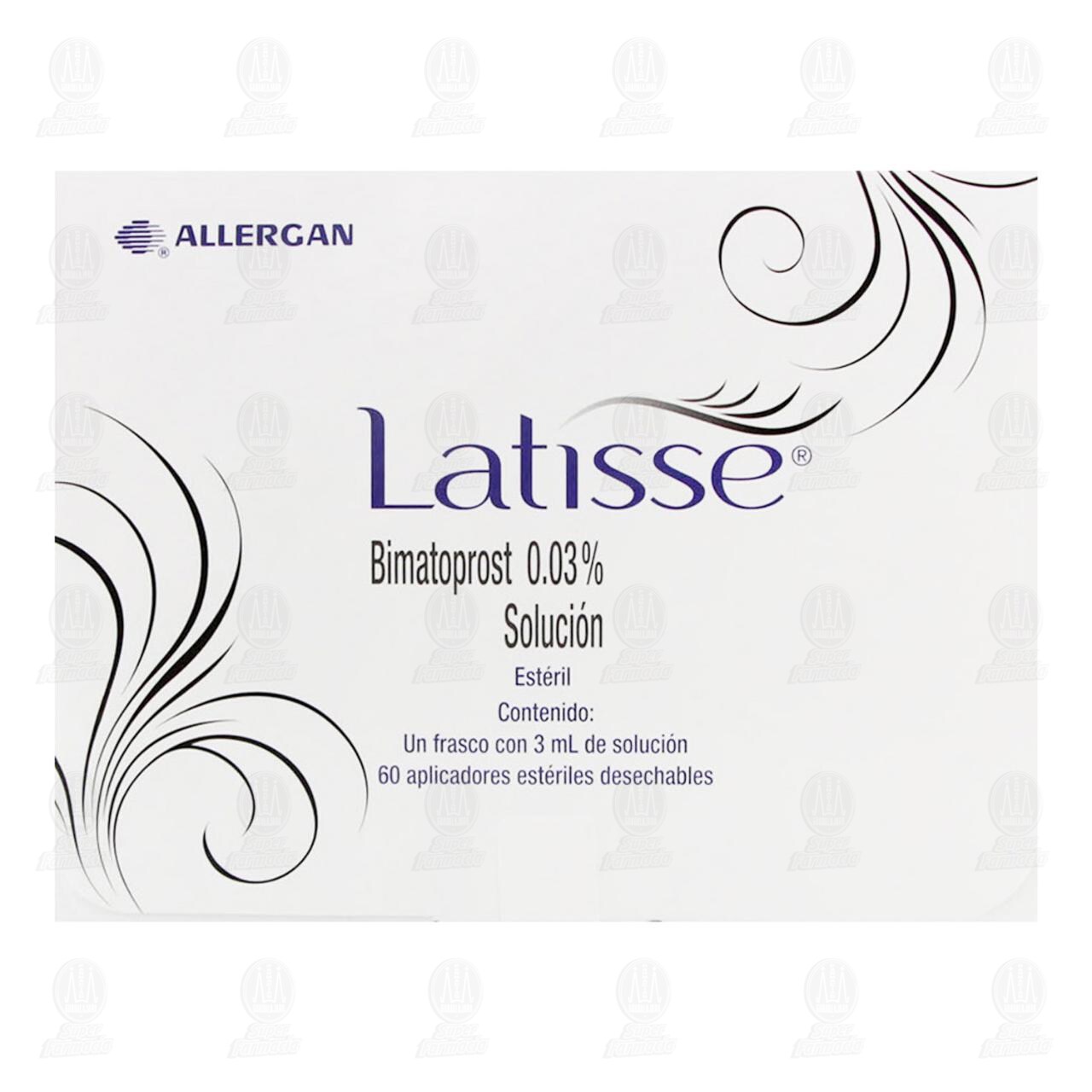 Latisse 0.03%, Frasco con 3 ml de soluci&oacute;n y 60 Aplicadores. image number 1