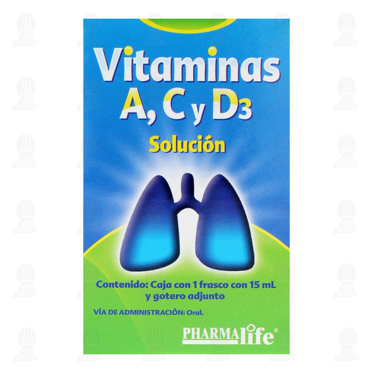 Vitaminas A, C y&nbsp; D3 Soluci&oacute;n, 15 ml Pharmalife. image number 2