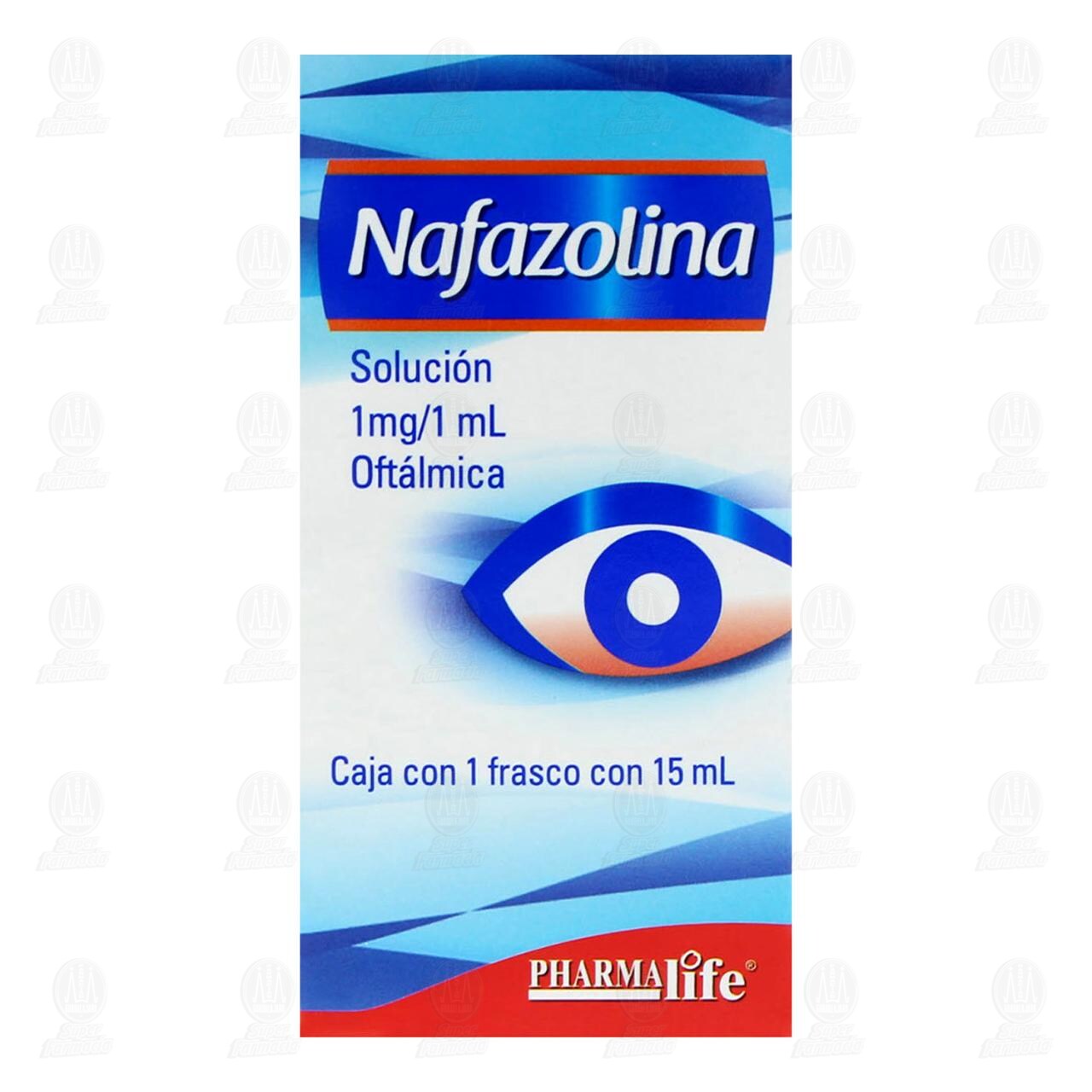 Nafazolina 1mg/1ml 15ml, Solución Oftálmica Pharmalife. image number 1