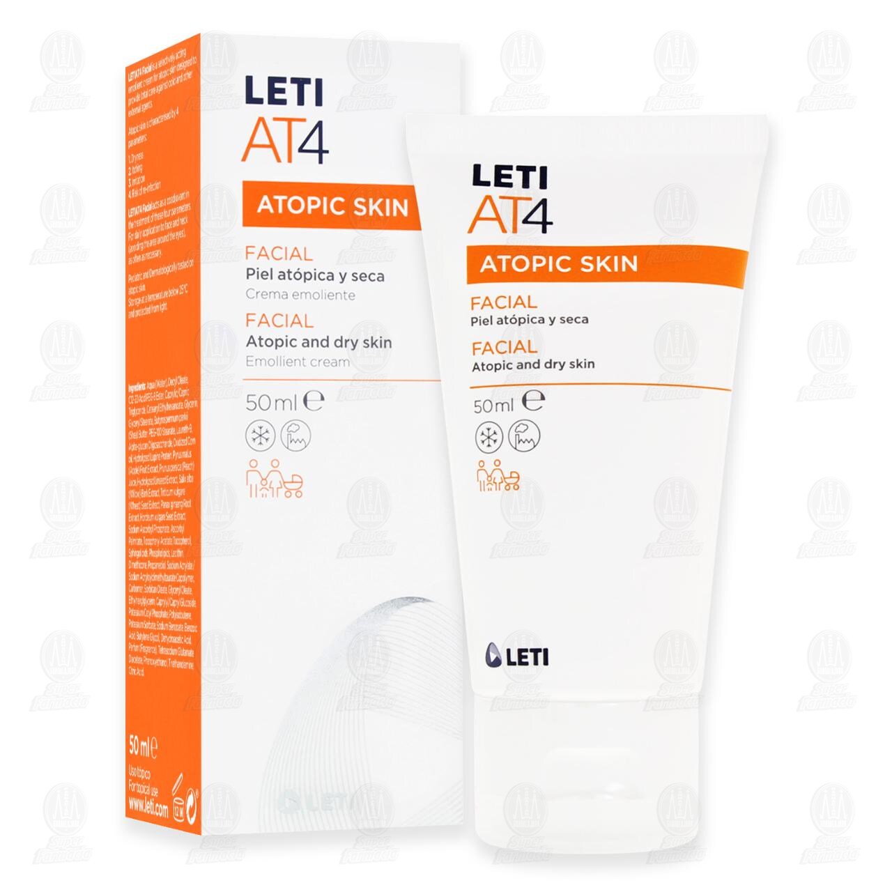 Leti AT4 Crema Facial Piel At&oacute;pica y Seca, 50 ml. image number 3