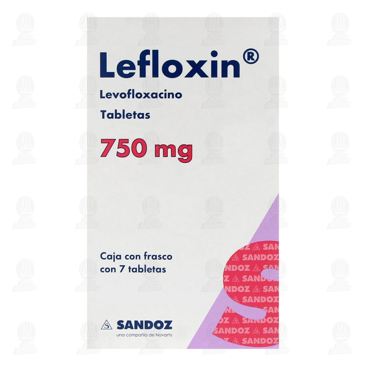 Lefloxin 750 mg, 7 Tabletas. image number 1