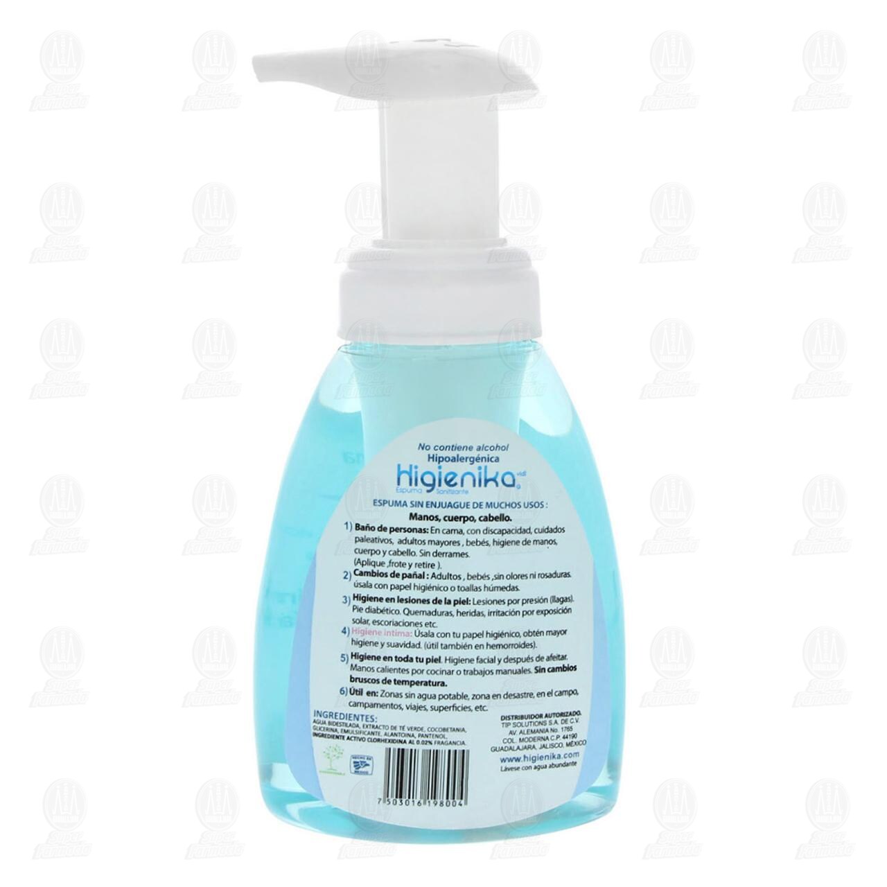 Higienika Espuma Sanitizante, 250 ml. image number 2
