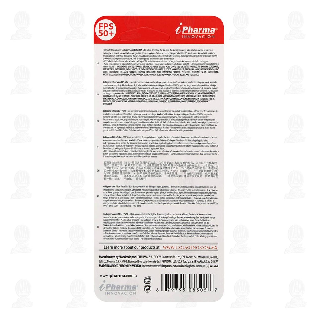 Protector Solar en Crema FPS50+ Tono Mate No Graso, 30 ml. image number 1