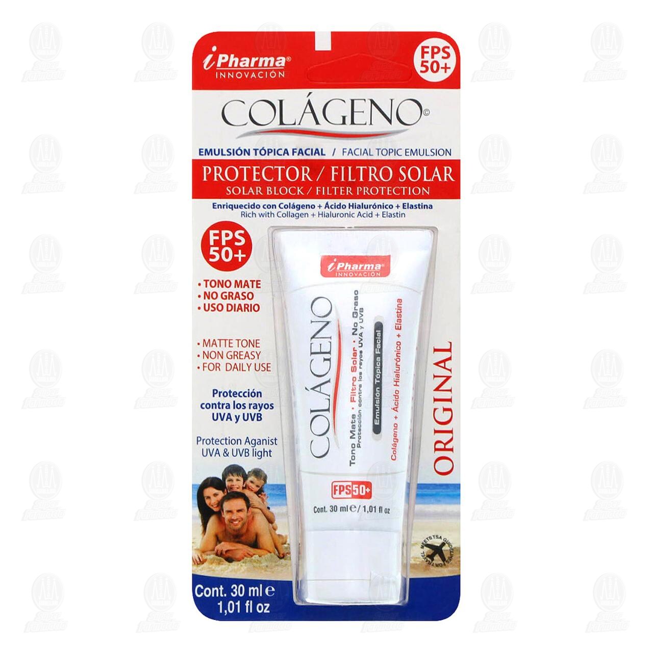 Protector Solar en Crema FPS50+ Tono Mate No Graso, 30 ml. image number 0