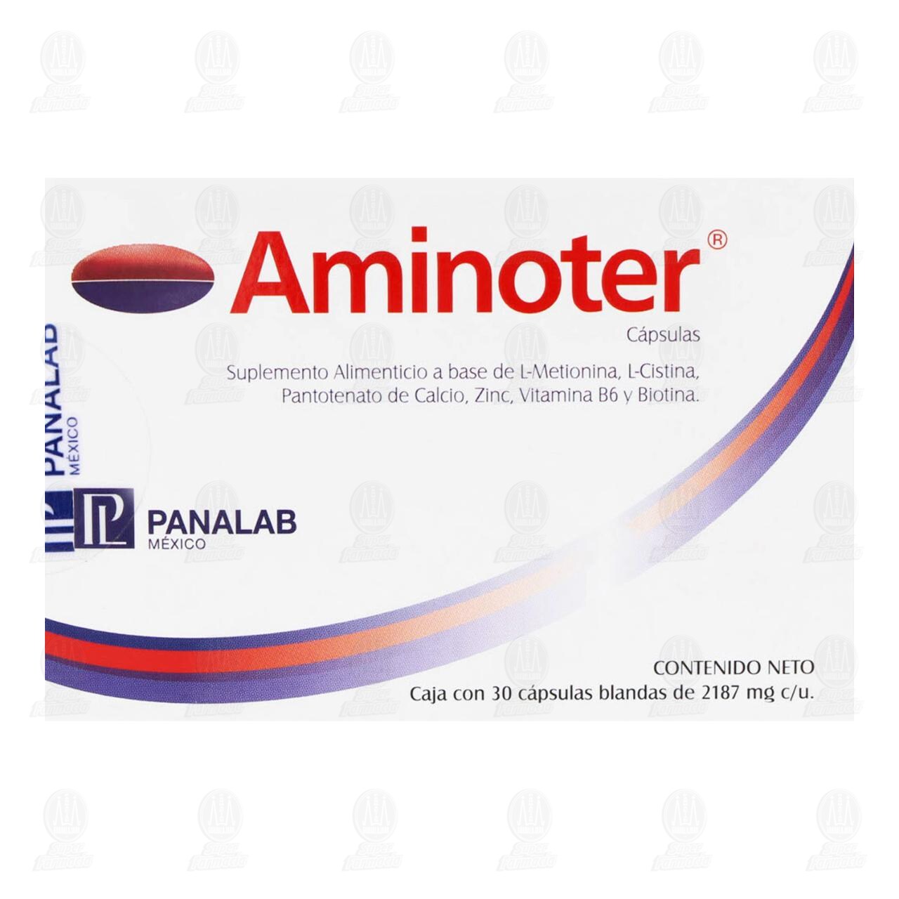 Aminoter 2187 mg, 30 Cápsulas. de AMINOTER | Farmacias Guadalajara