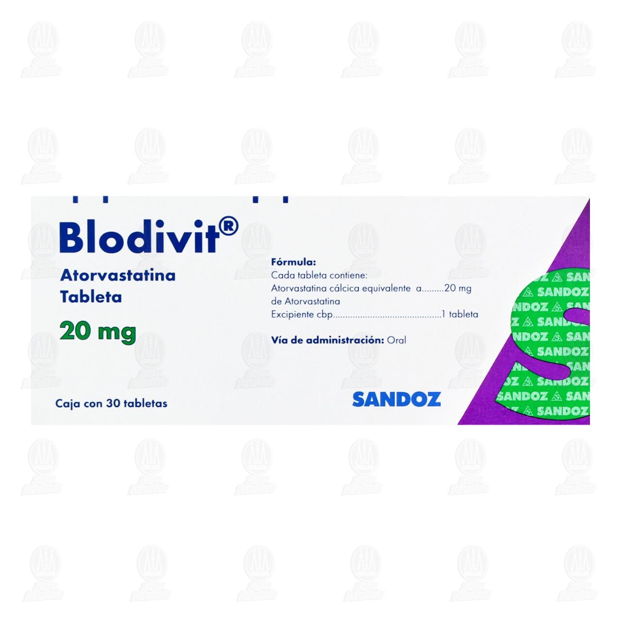 Blodivit 20 mg, 30 Tabletas. image number 1