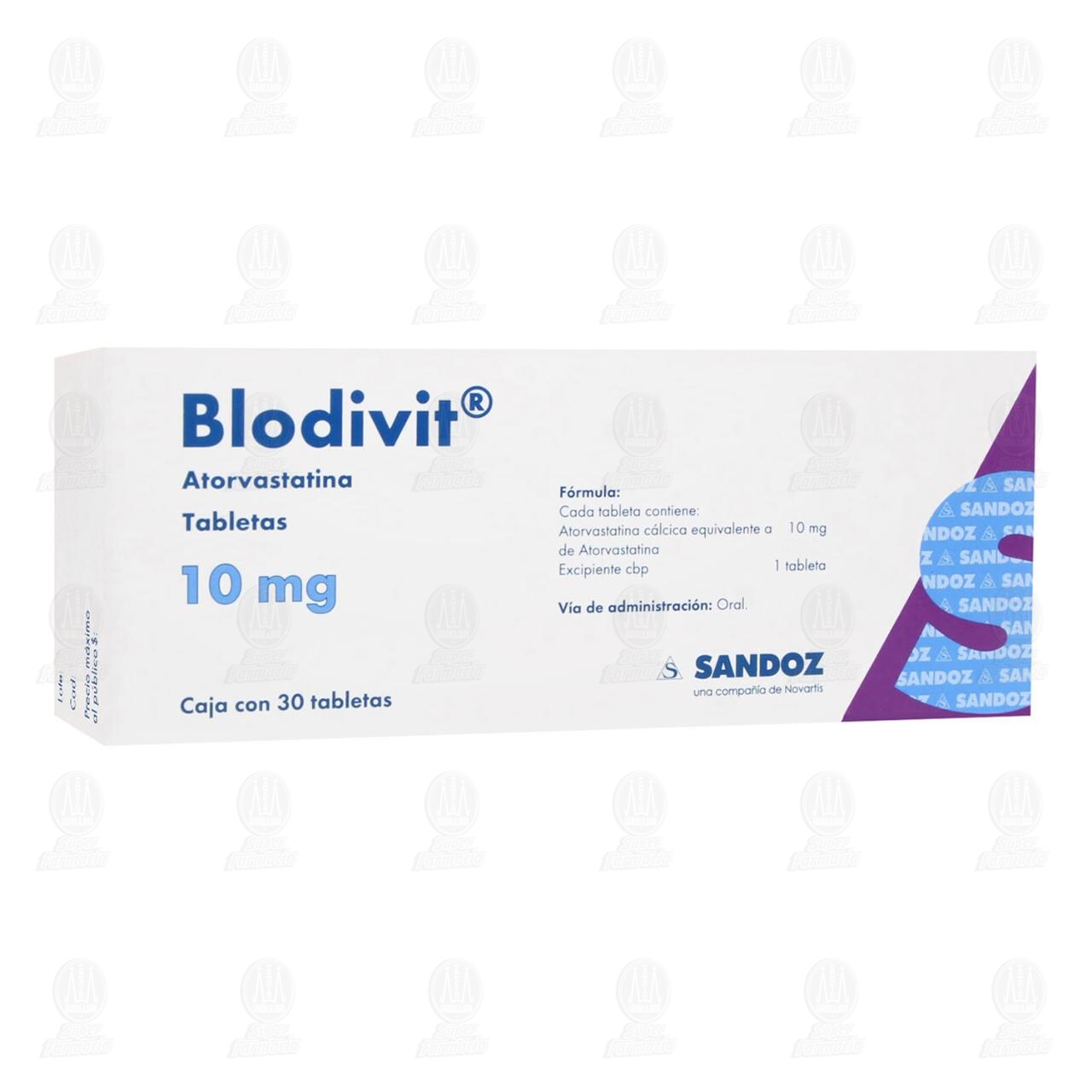 Blodivit 10 mg, 30 Tabletas. image number 0