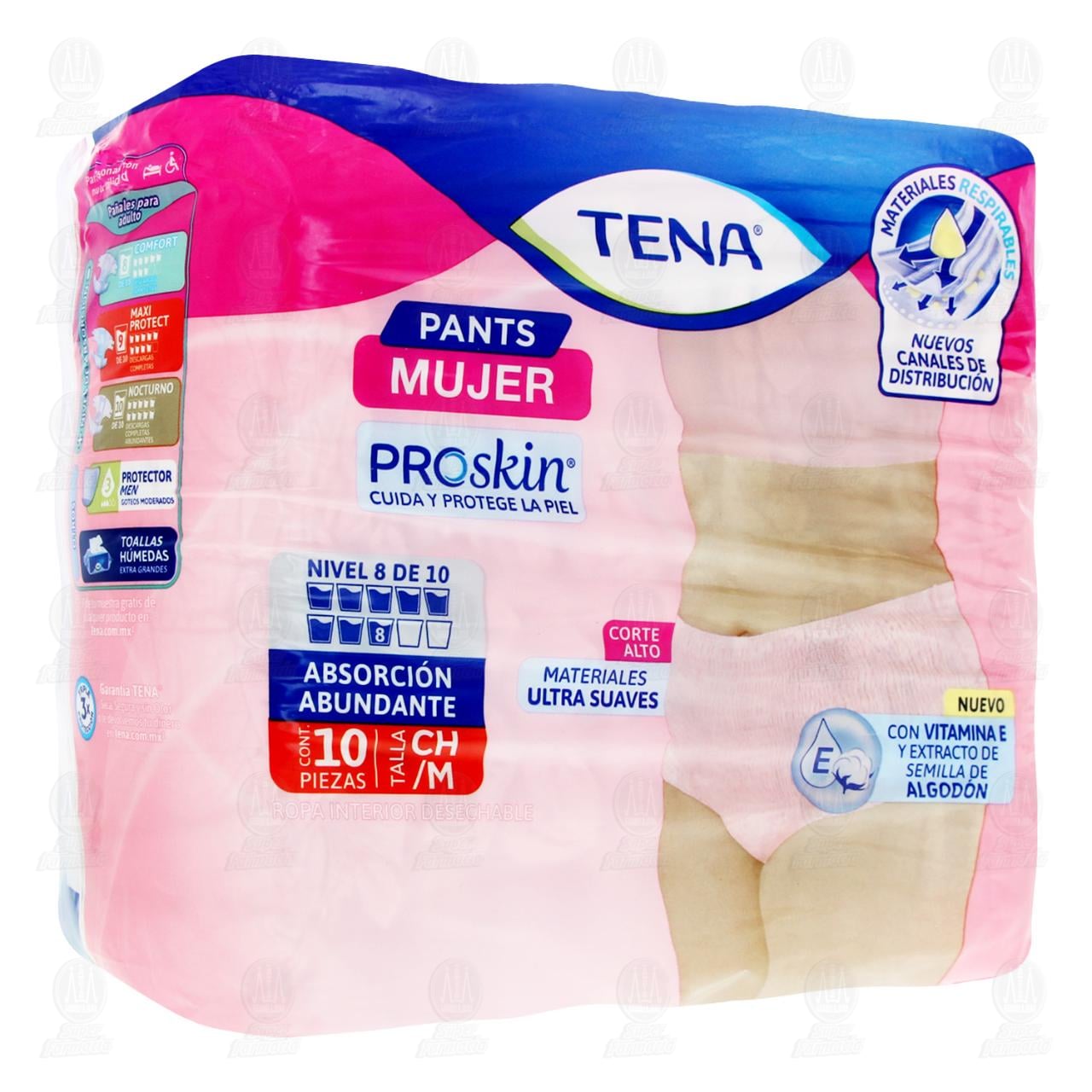 Imagen para Ropa Interior Desechable Tena Pants Mujer Talla Chica-Mediana, 10 pzas.