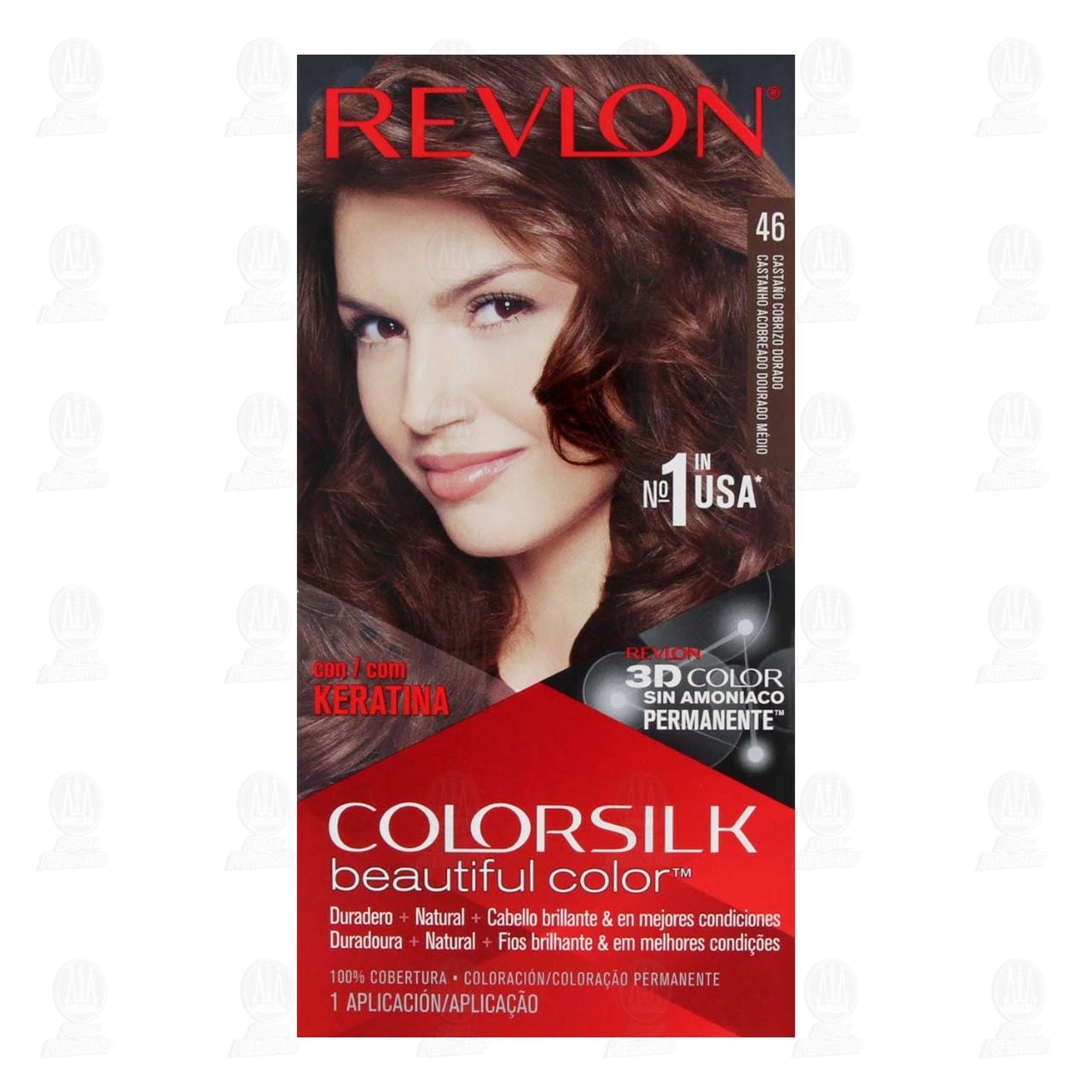 Tinte Revlon ColorSilk Beautiful Color Casta&ntilde;o Cobrizo Dorado (46), 1 pz. image number 1
