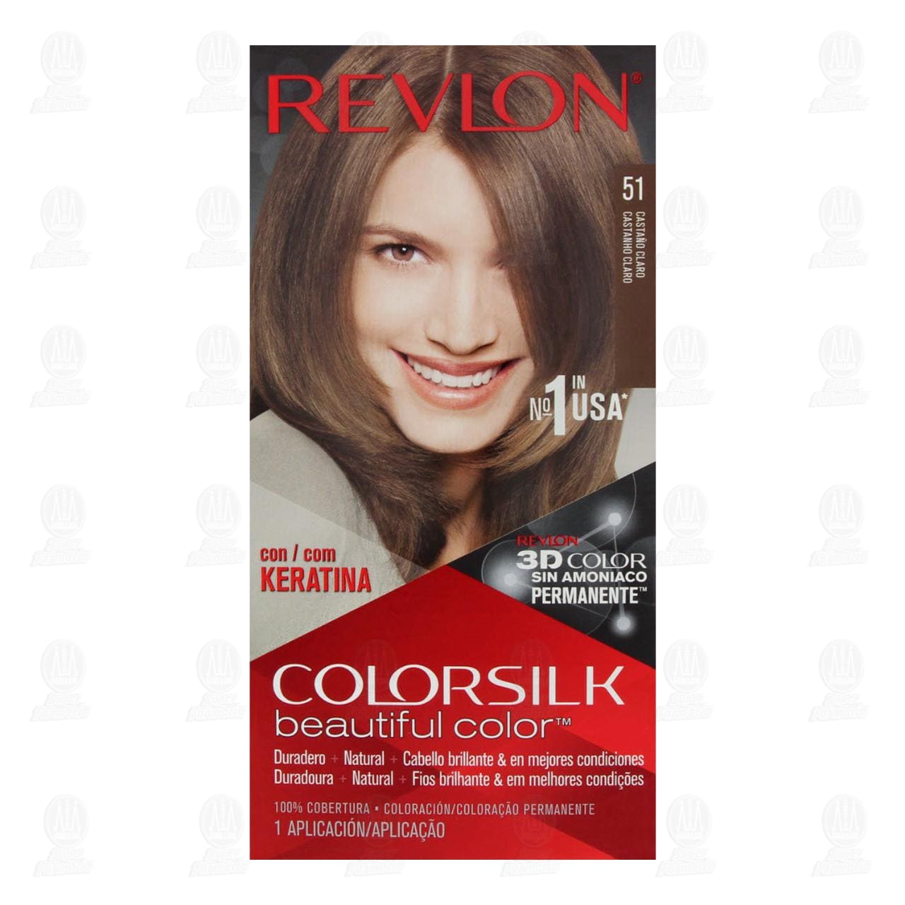 Tinte Revlon ColorSilk Beautiful Color Casta&ntilde;o Claro (51), 1 pz. image number 1