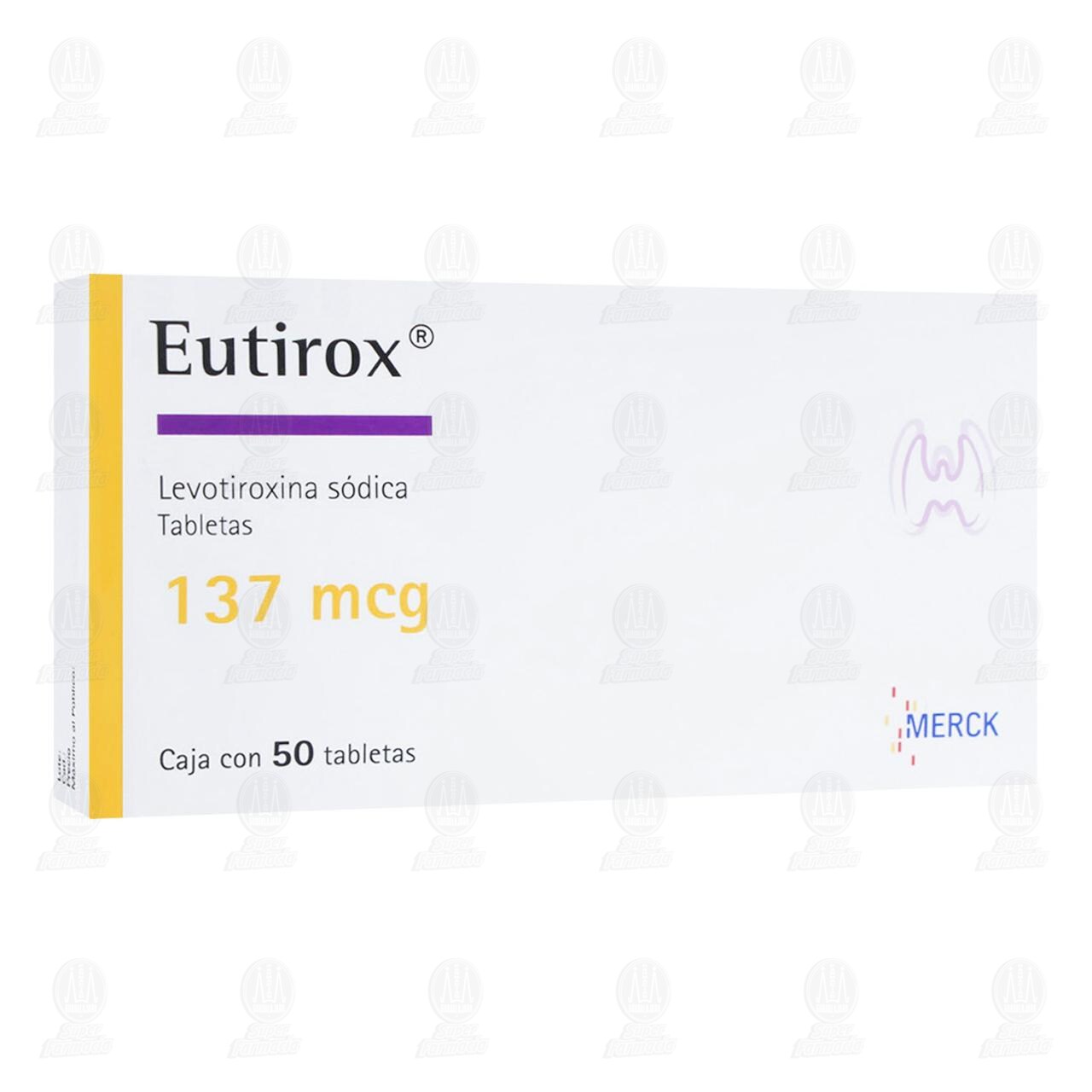 Eutirox 137 mcg, 50 Tabletas. image number 0