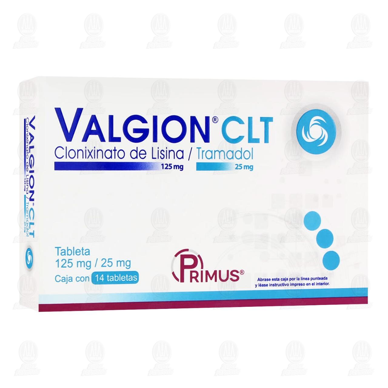 Valgion CLT 125mg/25mg, 14 Tabletas. image number 0