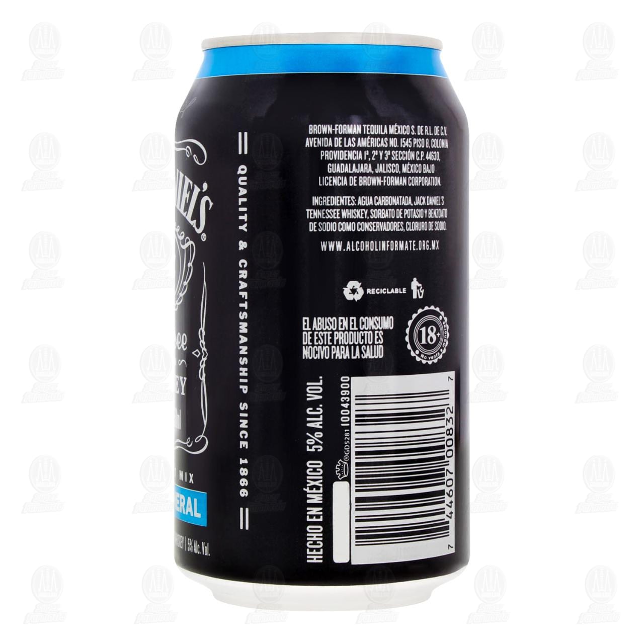 Bebida Preparada Jack Daniel's Whiskey con Agua Mineral, 350 ml. image number 2