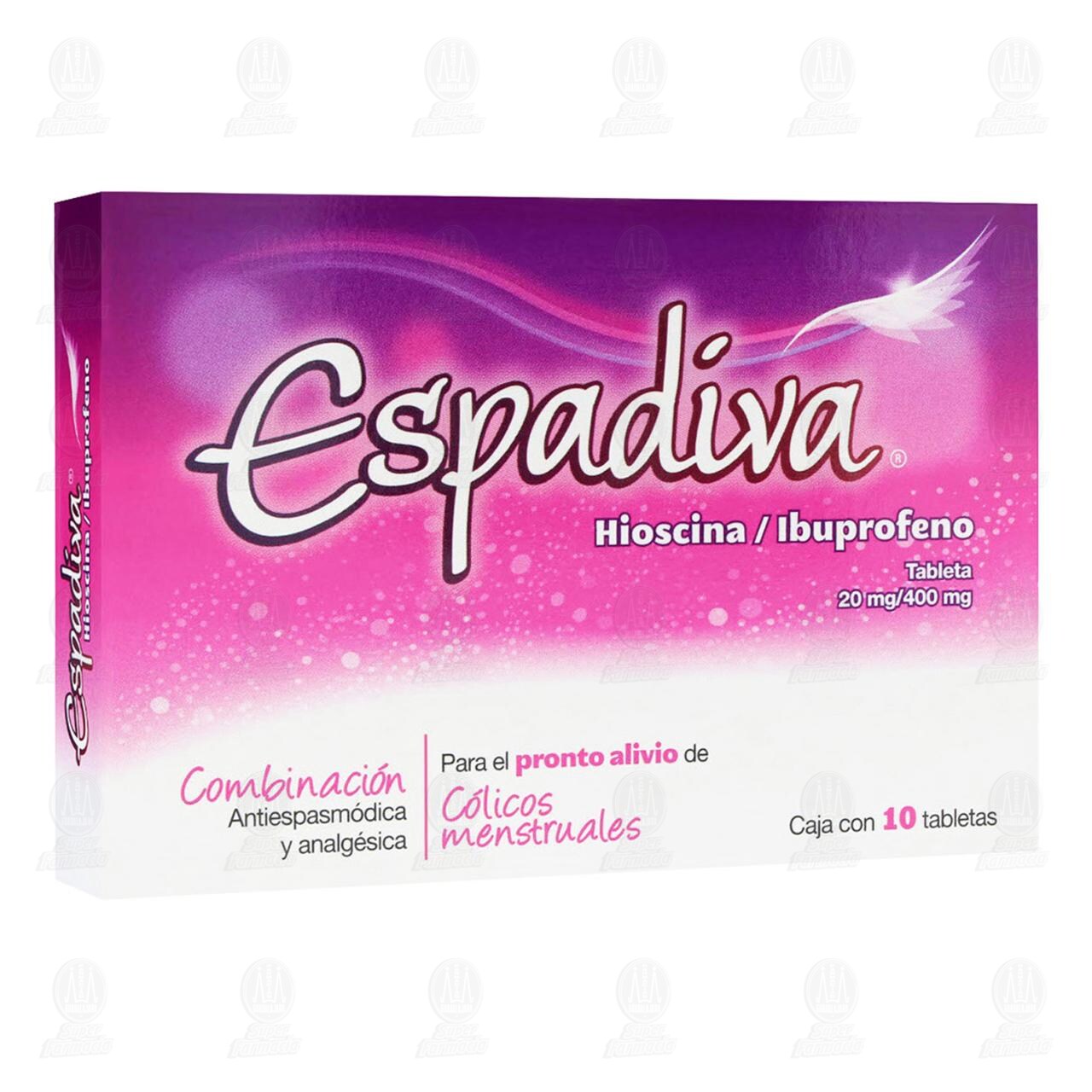 Espadiva 20mg/400mg, 10 Tabletas. image number 0