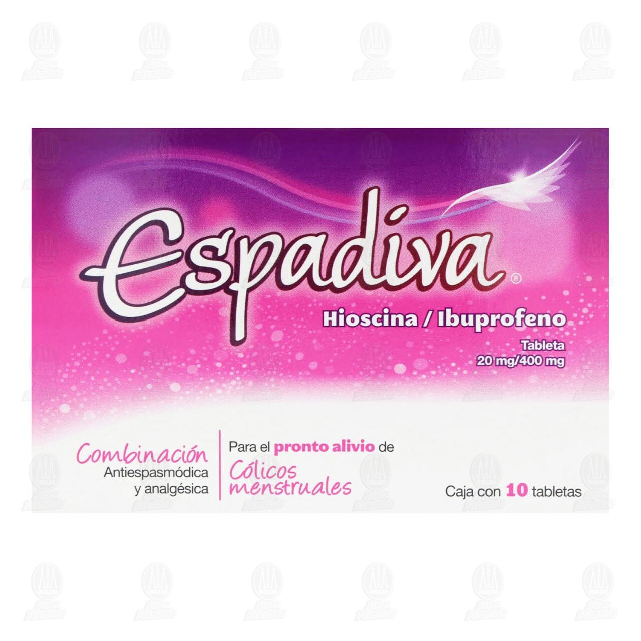 Espadiva 20mg/400mg, 10 Tabletas. image number 1