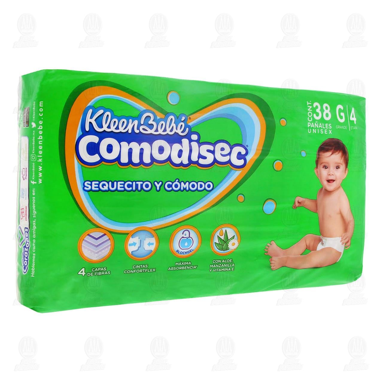 Comprar Pañales para Bebé KleenBebé ComodiSec Talla Grande, 38 pzas