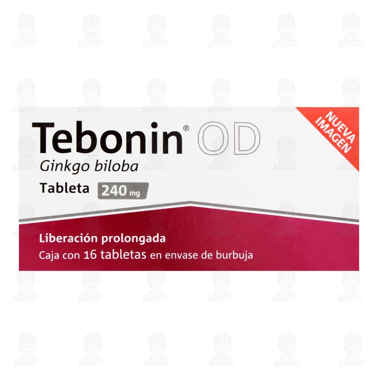 Tebonin OD 240 mg, 16 Tabletas. image number 1