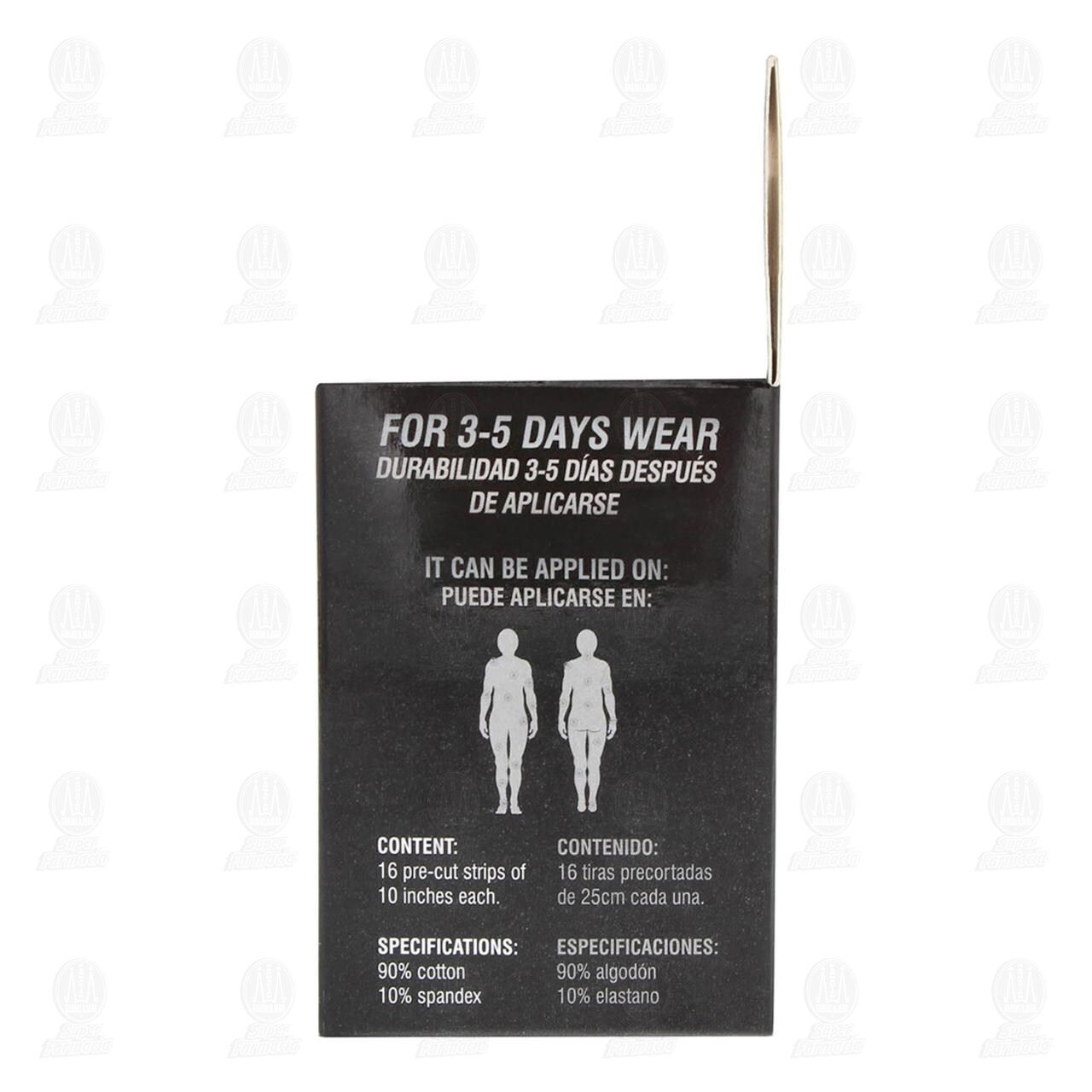 Venda Kinesiol&oacute;gica Target Tape Color Negro, 16 pzas. image number 3