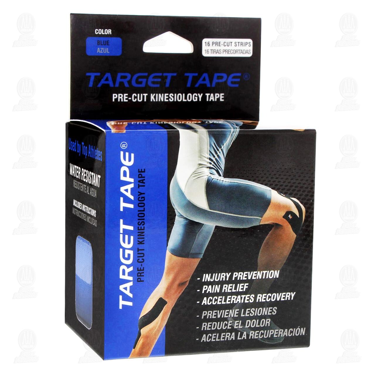 Venda Kinesiol&oacute;gica Target Tape Color Azul, 16 pzas. image number 0