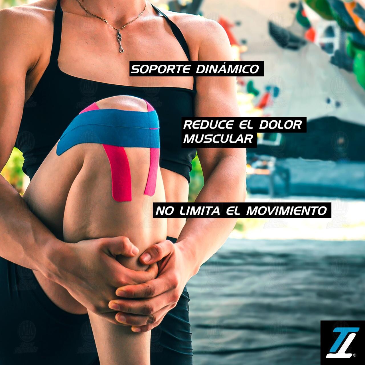 Venda Kinesiol&oacute;gica Target Tape Color Azul, 16 pzas. image number 4