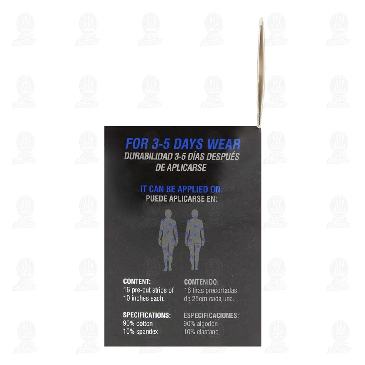 Venda Kinesiol&oacute;gica Target Tape Color Azul, 16 pzas. image number 3