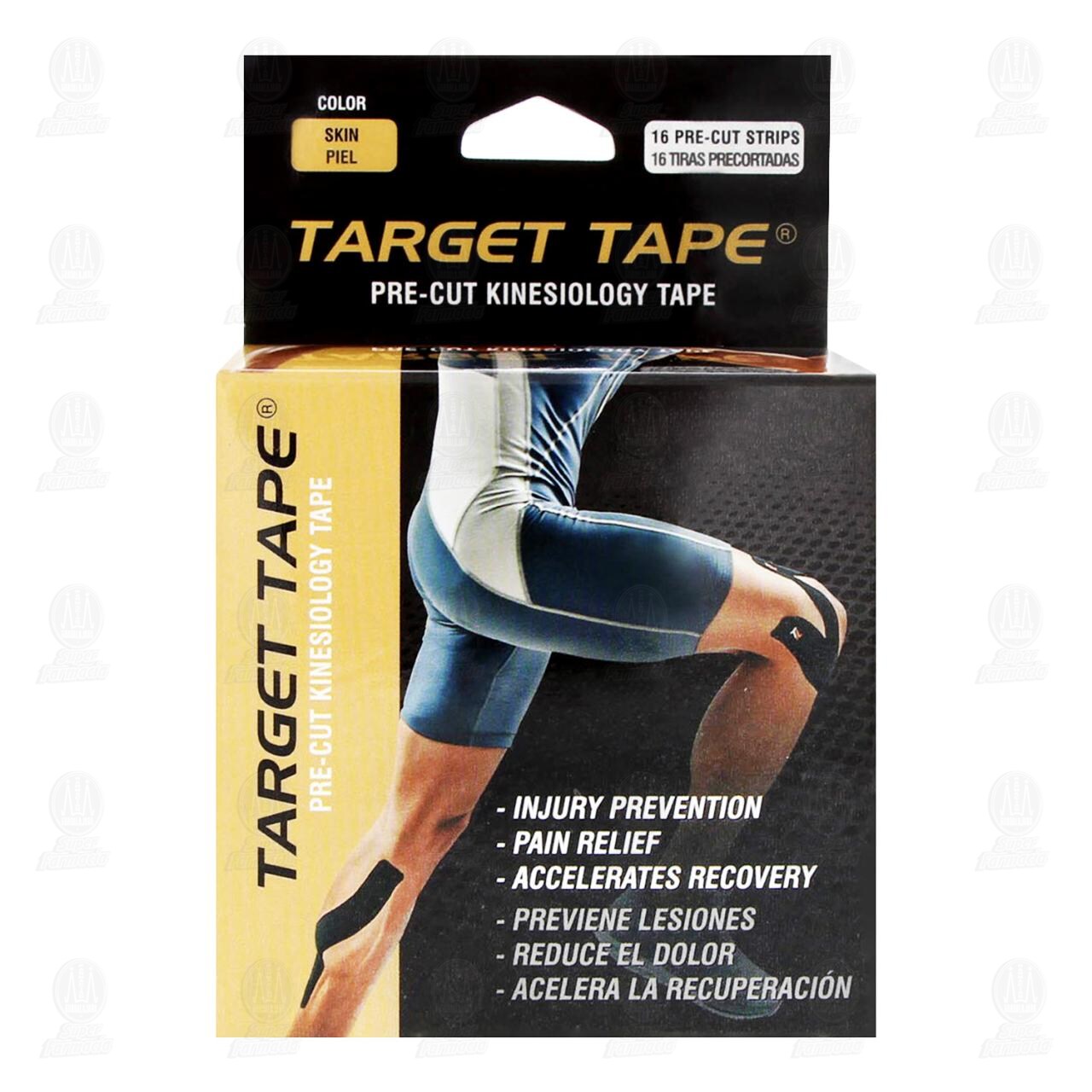 Venda Kinesiol&oacute;gica Target Tape Color Piel, 16 pzas. image number 1