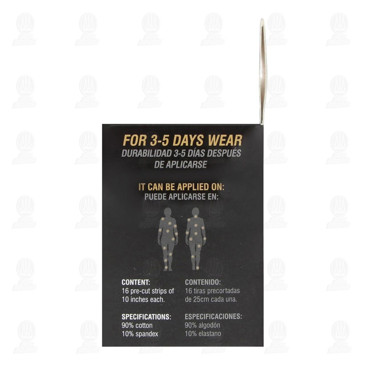 Venda Kinesiol&oacute;gica Target Tape Color Piel, 16 pzas. image number 3