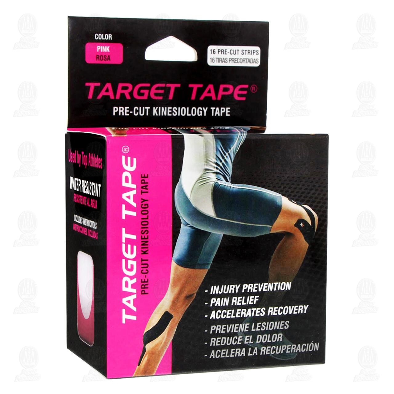 Venda Kinesiol&oacute;gica Target Tape Color Rosa, 16 pzas. image number 0
