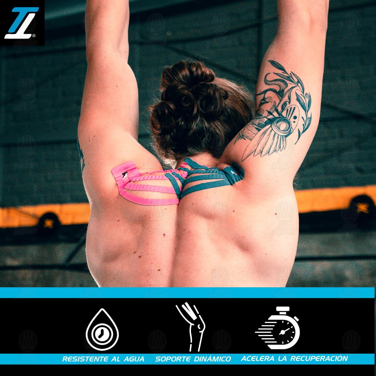 Venda Kinesiol&oacute;gica Target Tape Color Rosa, 16 pzas. image number 5