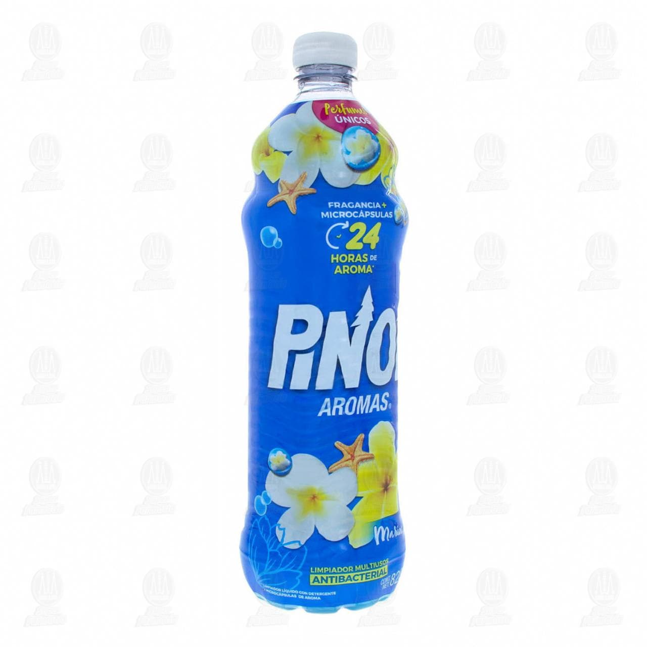 Imagen para Limpiador líquido multiusos Pinol Aromas antibacterial con fragancia marina y microcápsulas para 24 horas de aroma. Envase con 828 mililitros.