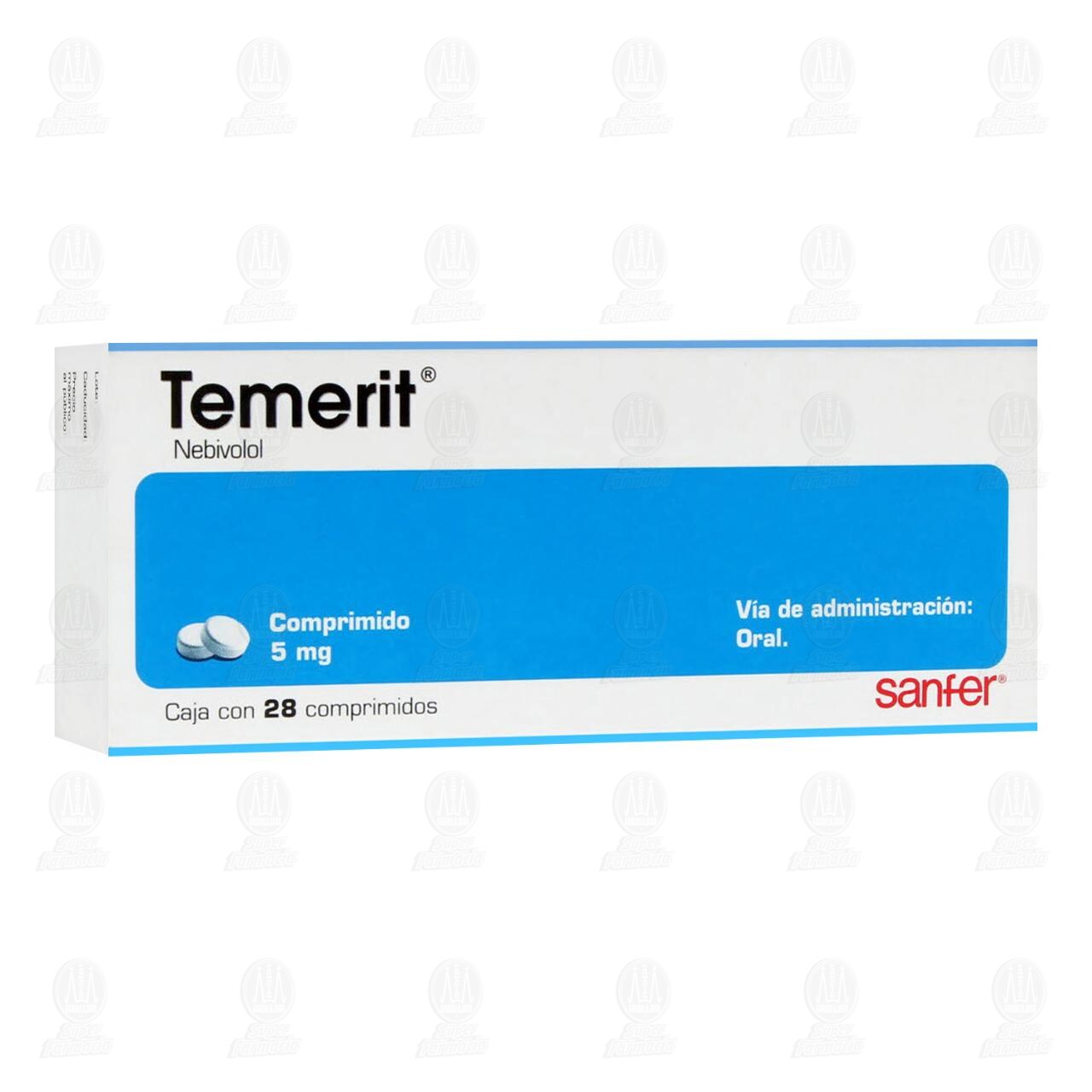 Temerit 5 mg, 28 Comprimidos. image number 0