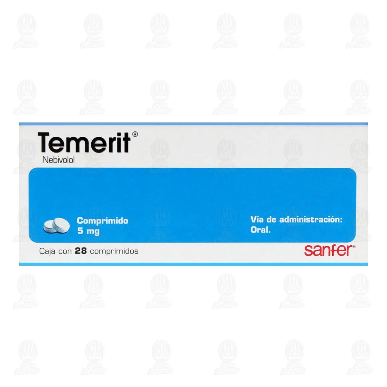 Temerit 5 mg, 28 Comprimidos. image number 1