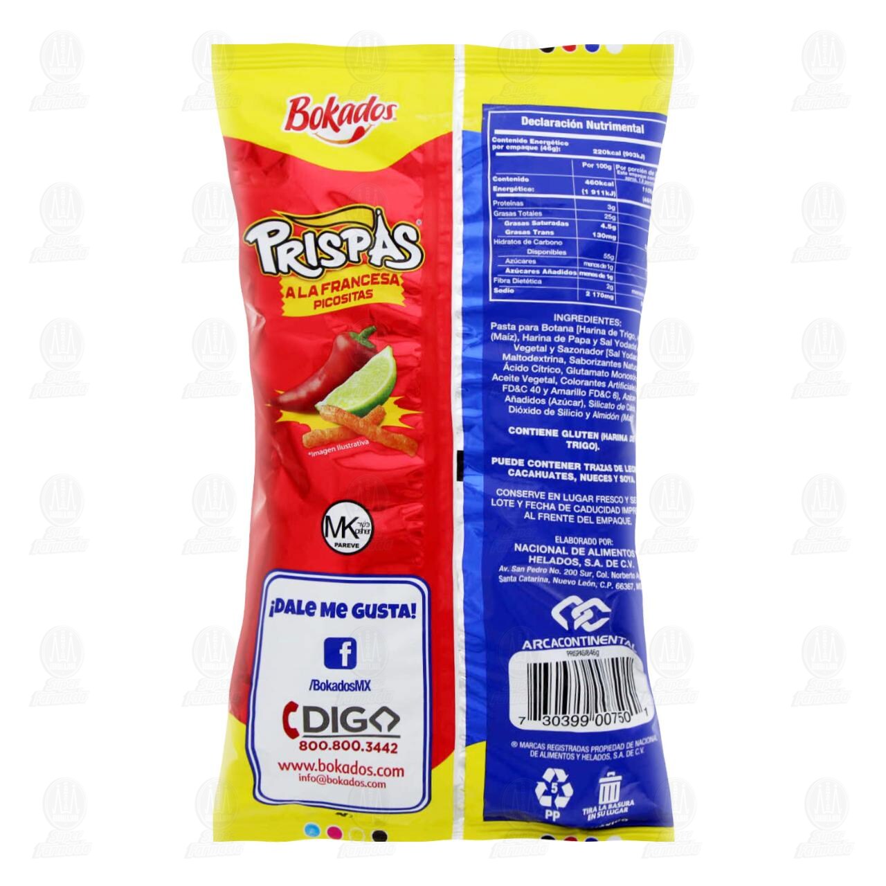 Botana Prispas a la Francesa Picositas, 46 gr. image number 1