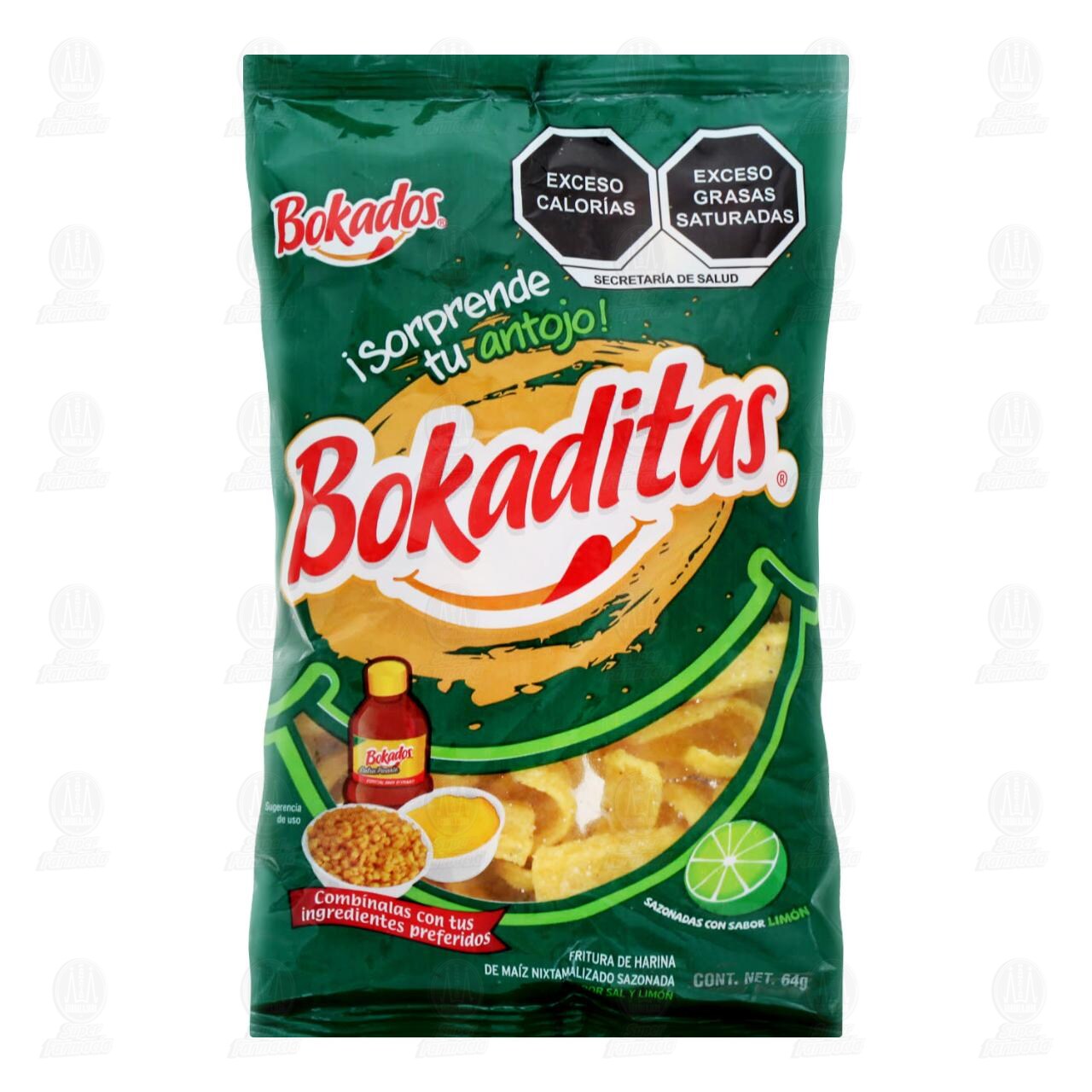 Frituras Bokaditas Sazonadas con Sabor Lim&oacute;n, 64 gr. image number 0