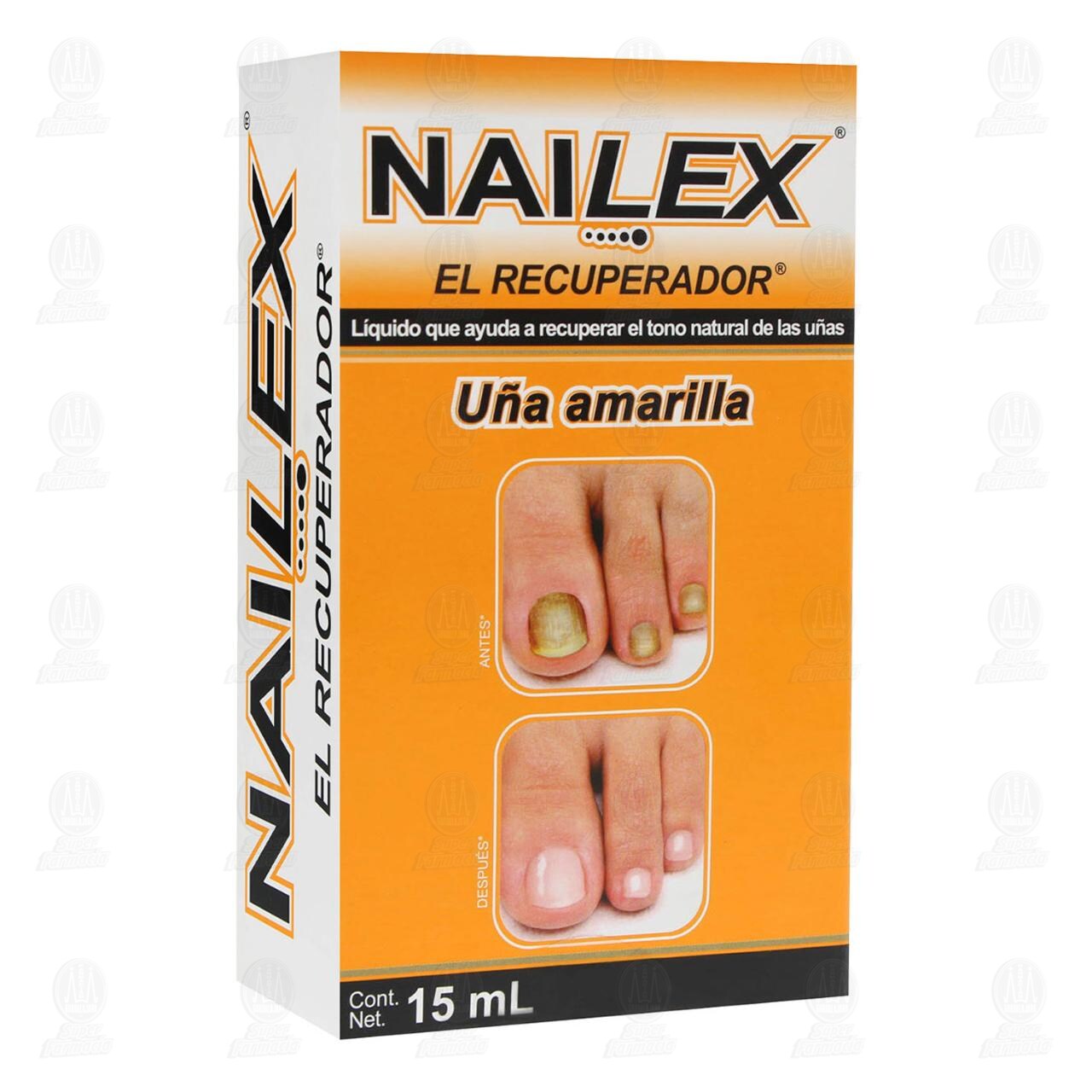 Nailex L&iacute;quido U&ntilde;as Amarillas, 15 ml. image number 0