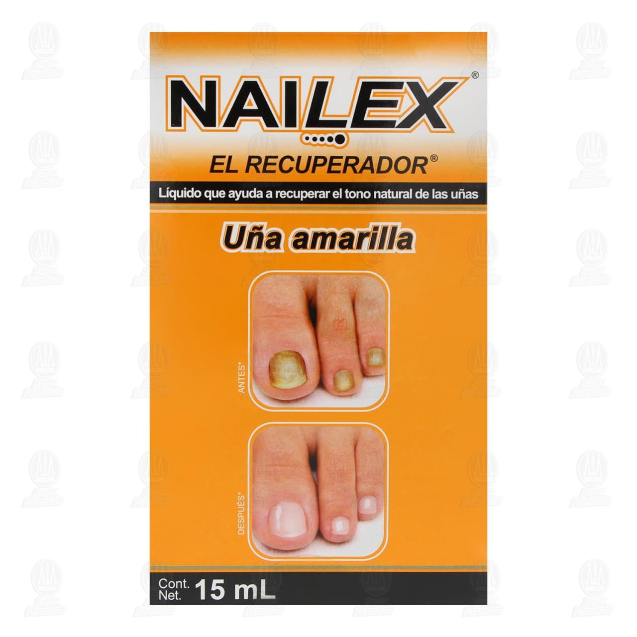 Nailex L&iacute;quido U&ntilde;as Amarillas, 15 ml. image number 1
