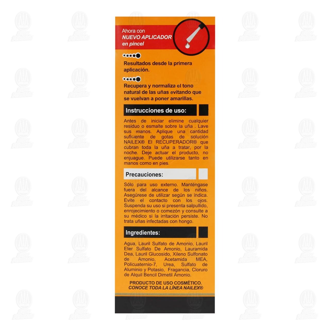 Nailex L&iacute;quido U&ntilde;as Amarillas, 15 ml. image number 3